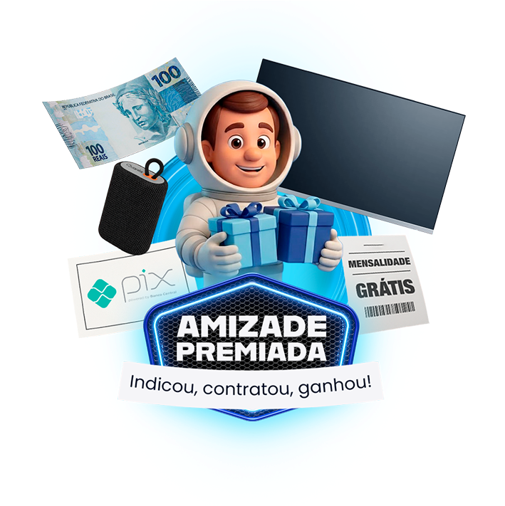Quem indica, amigo é! Compartilhe a melhor internet e ganhe por isso.